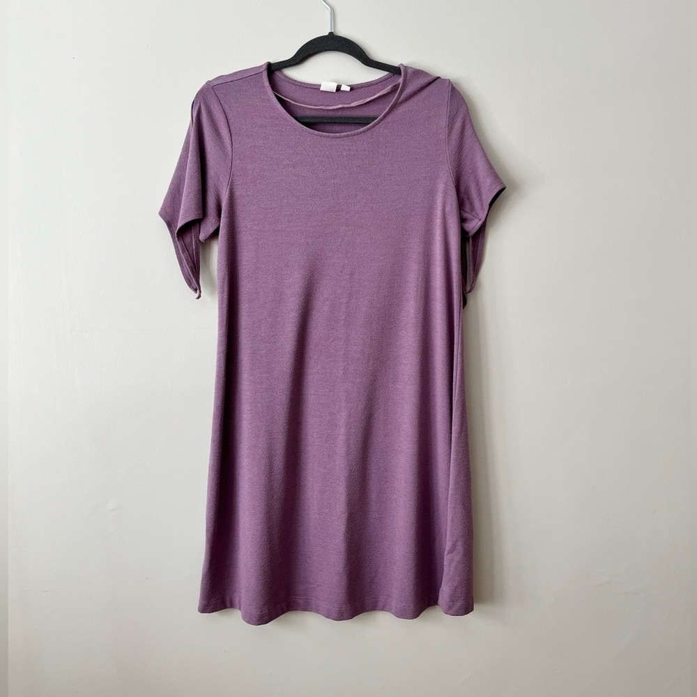 Purple tee shirt dress